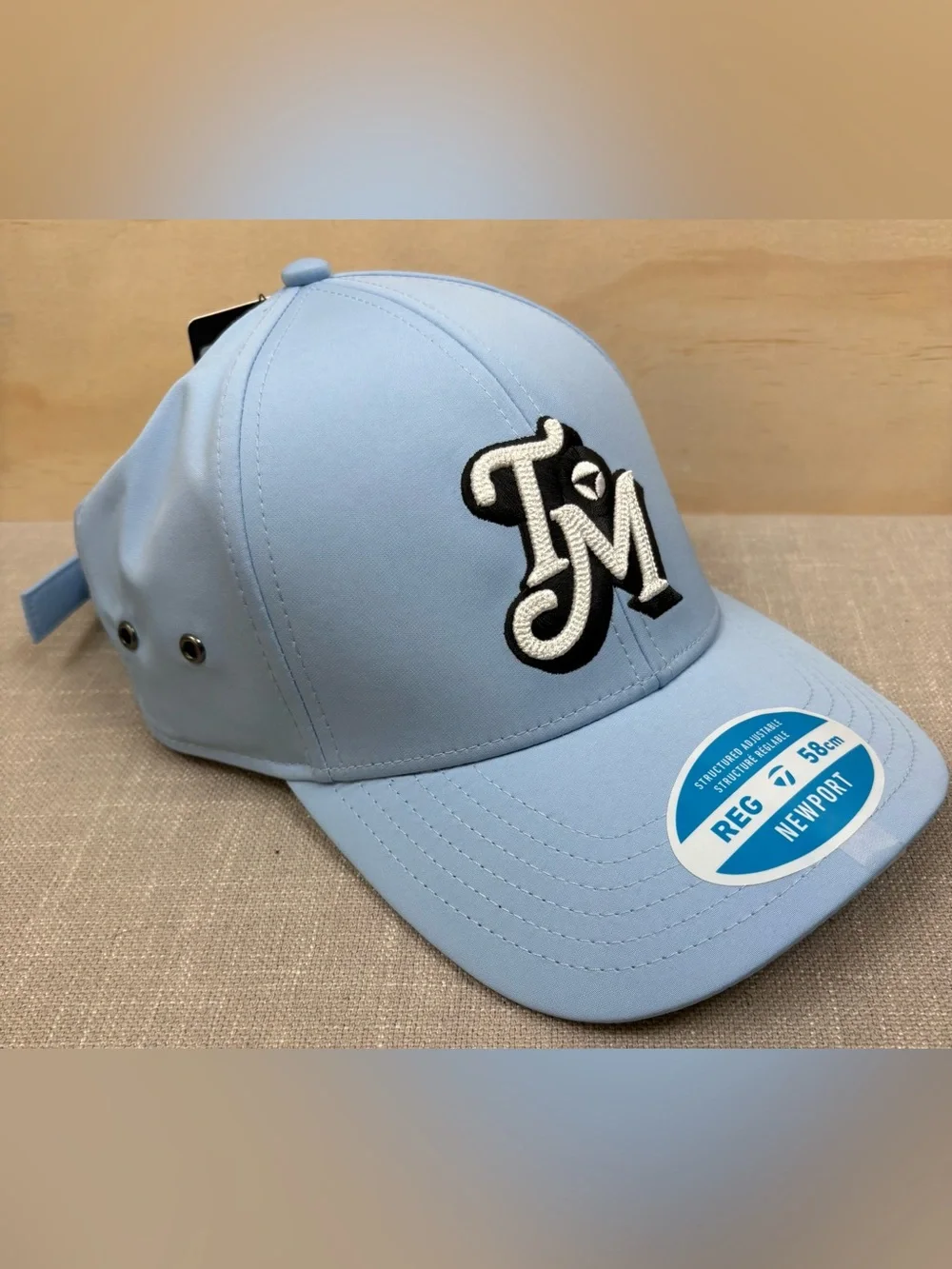 TaylorMade Light Blue Baseball Cap with Black & White TM Logo